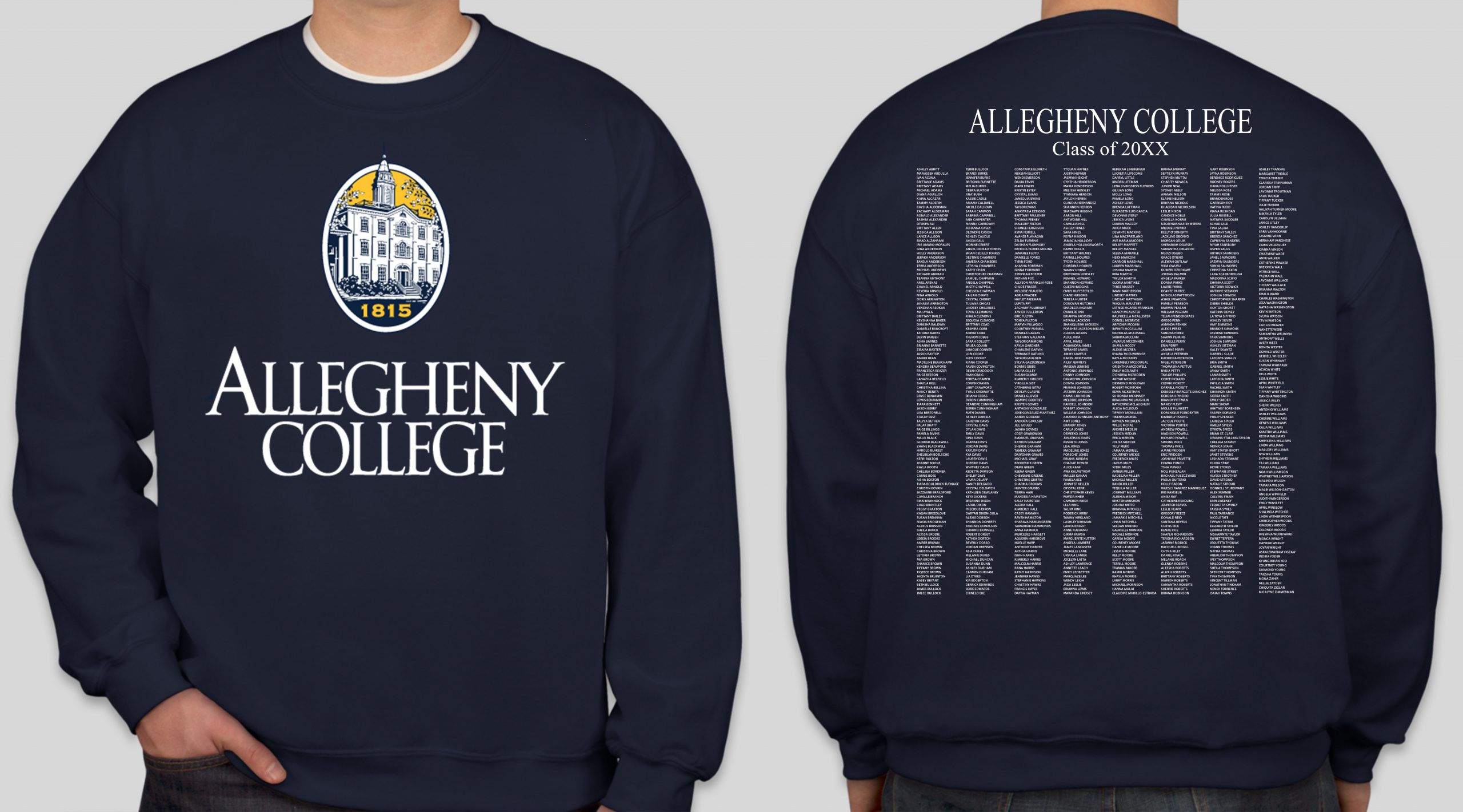 allegheny college sweatshirt