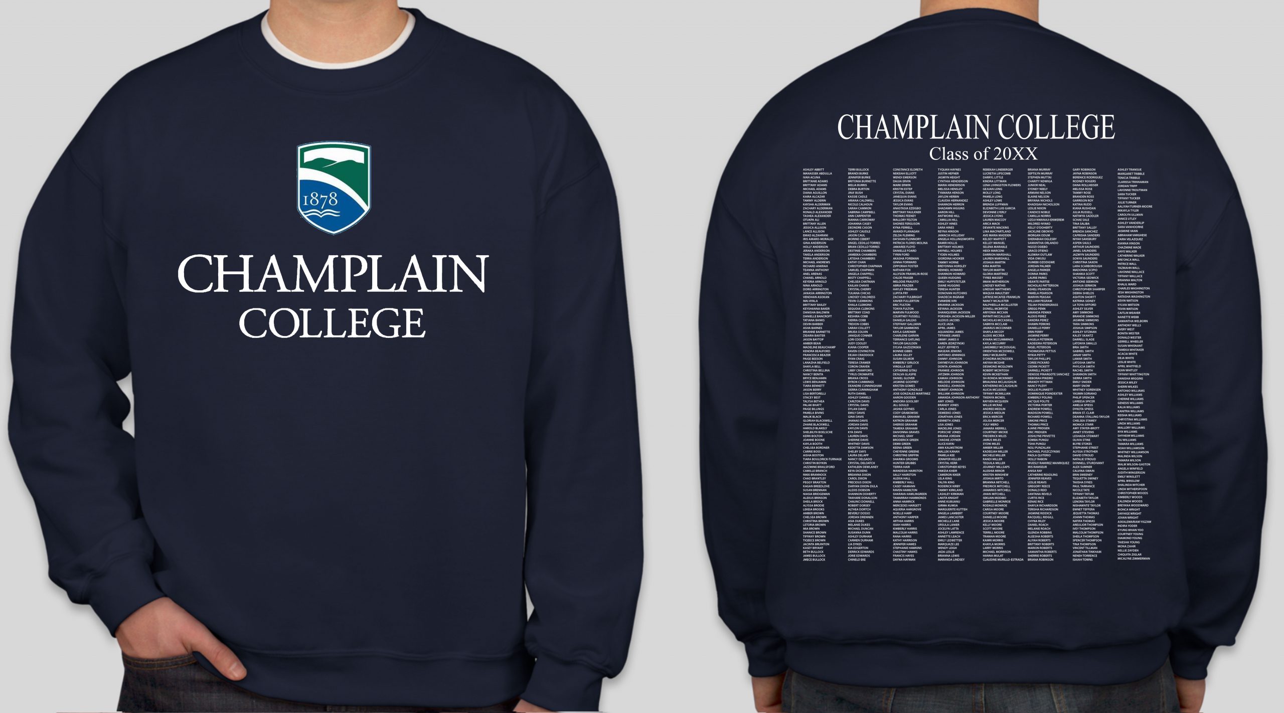 Champlain store college sweatshirt